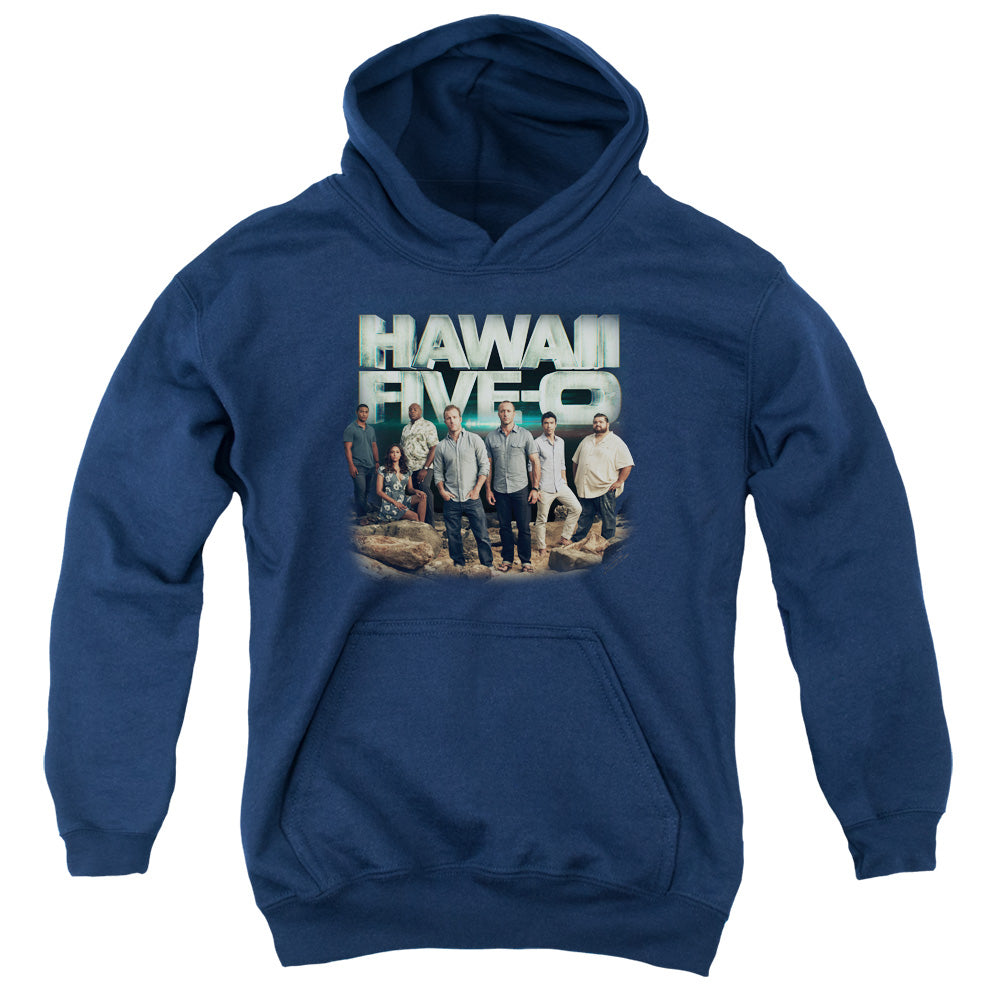HAWAII 5 0/CAST - YOUTH PULLOVER HOODIE - NAVY