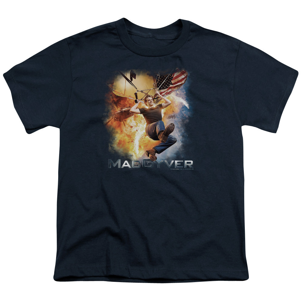 MACGYVER/PARACHUTE - S/S YOUTH 18/1 - NAVY