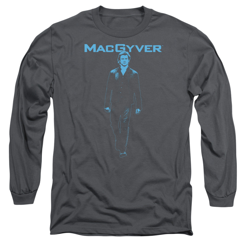 MACGYVER/MONO BLUE - L/S ADULT 18/1 - CHARCOAL