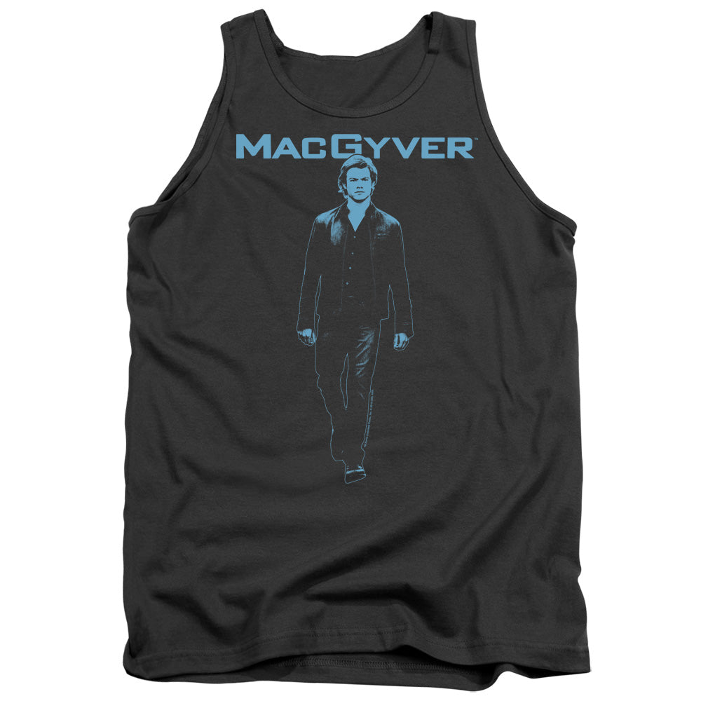 MACGYVER/MONO BLUE - ADULT TANK - CHARCOAL