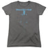 MACGYVER/MONO BLUE - S/S WOMENS TEE - CHARCOAL