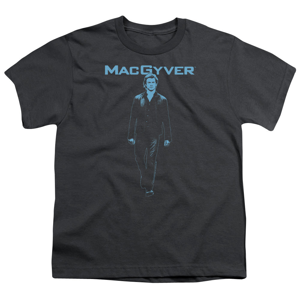 MACGYVER/MONO BLUE - S/S YOUTH 18/1 - CHARCOAL