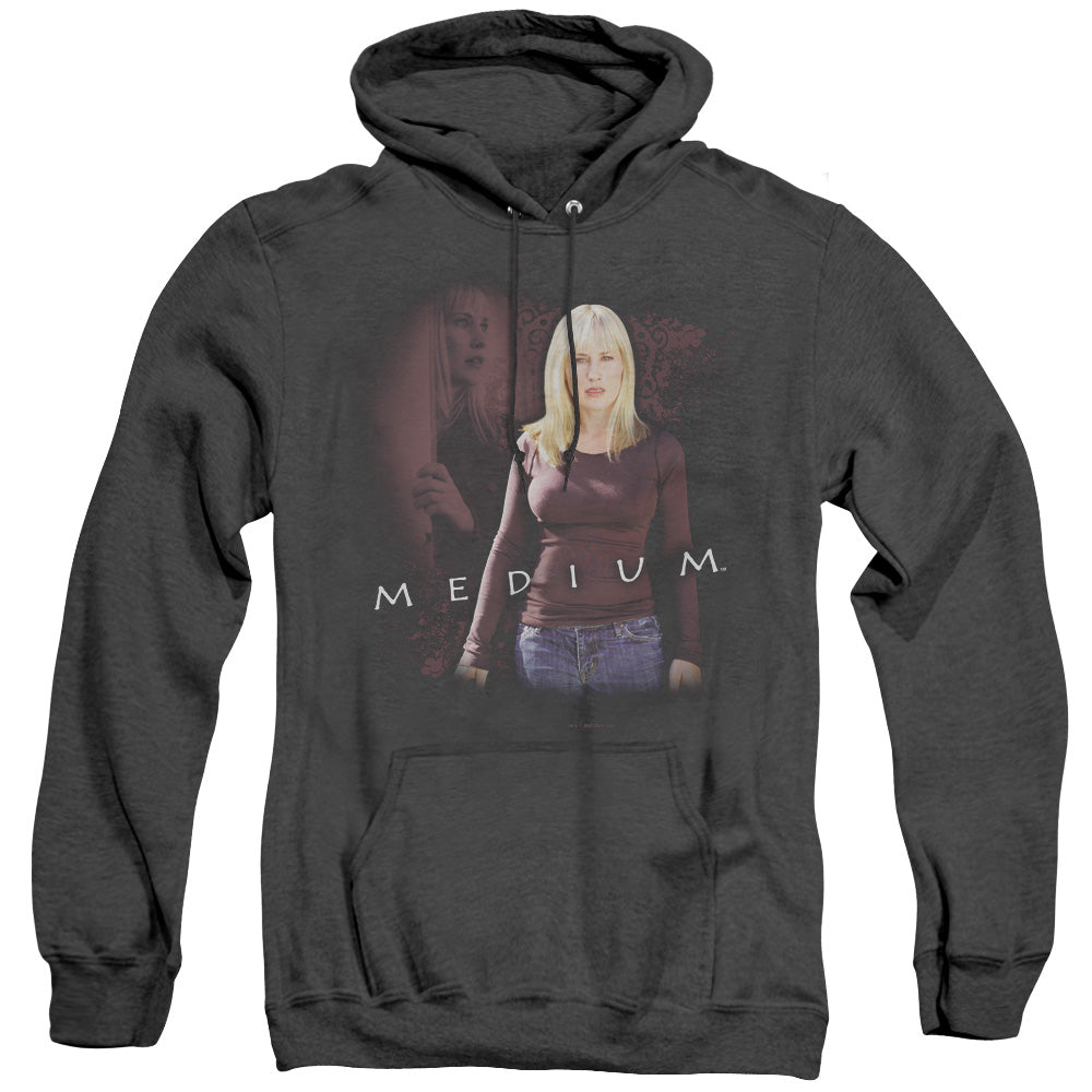 MEDIUM/MEDIUM - ADULT HEATHER HOODIE - BLACK