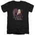 MEDIUM/MEDIUM - S/S ADULT V-NECK 30/1 - BLACK