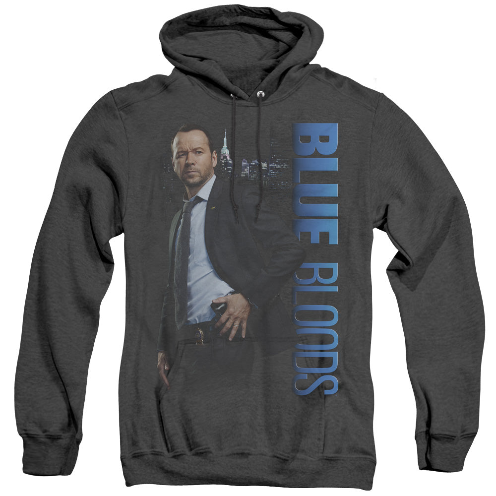 BLUE BLOODS/DANNY - ADULT HEATHER HOODIE - BLACK