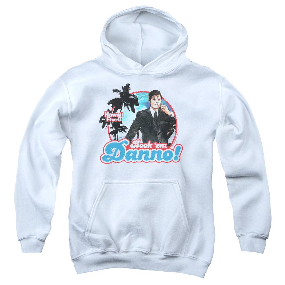 HAWAII 5 0/BOOK EM DANNO - YOUTH PULLOVER HOODIE - WHITE