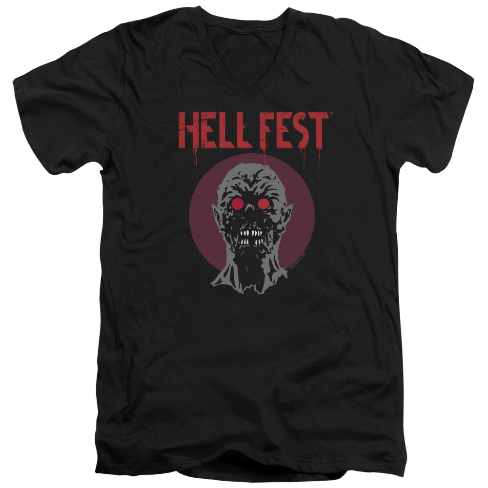 HELL FEST/LOGO - S/S ADULT V-NECK 30/1 - BLACK
