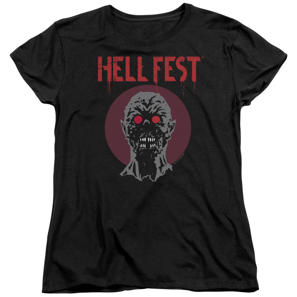 HELL FEST/LOGO - S/S WOMENS TEE - BLACK