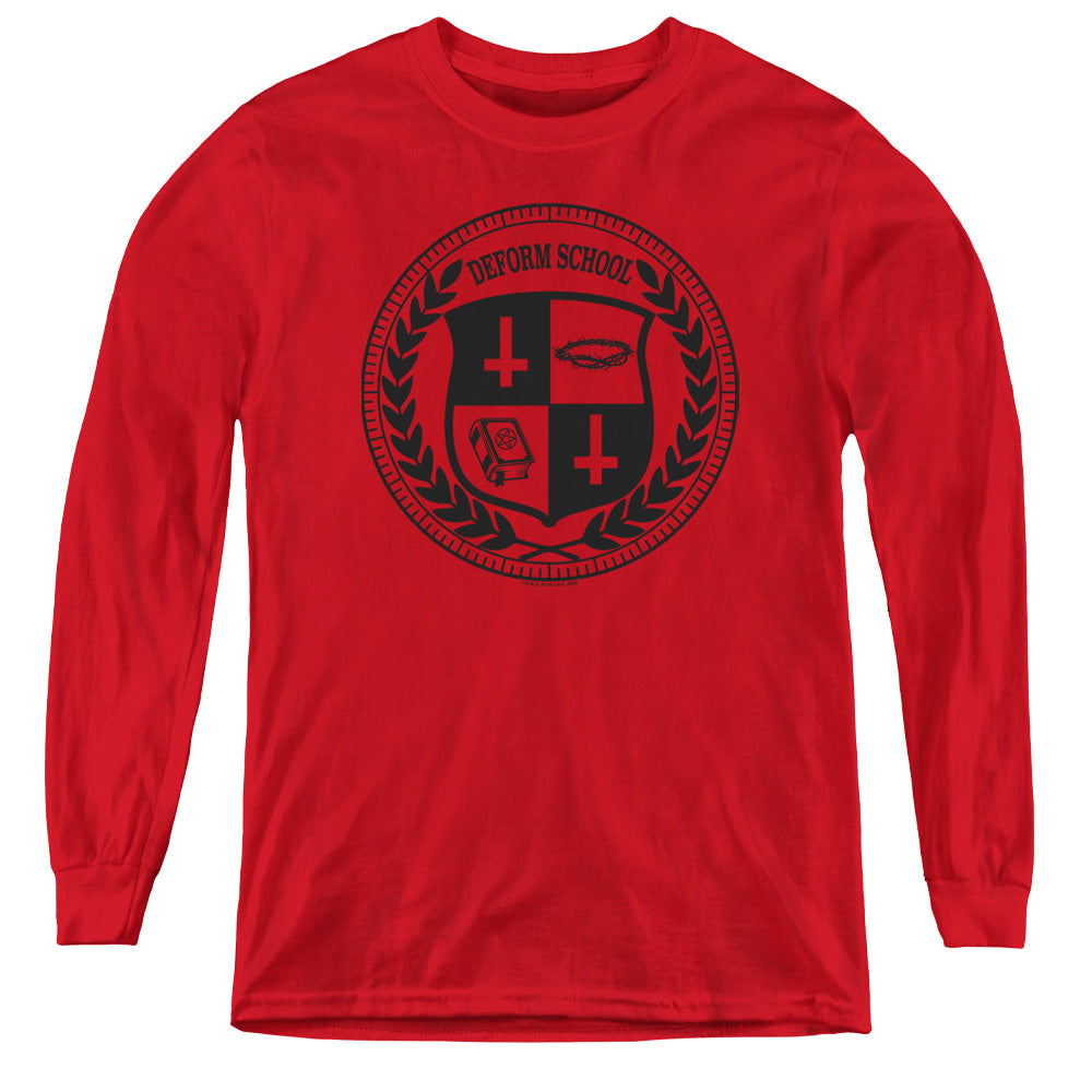 HELL FEST/DEFORM SCHOOL - YOUTH LONG SLEEVE TEE - RED
