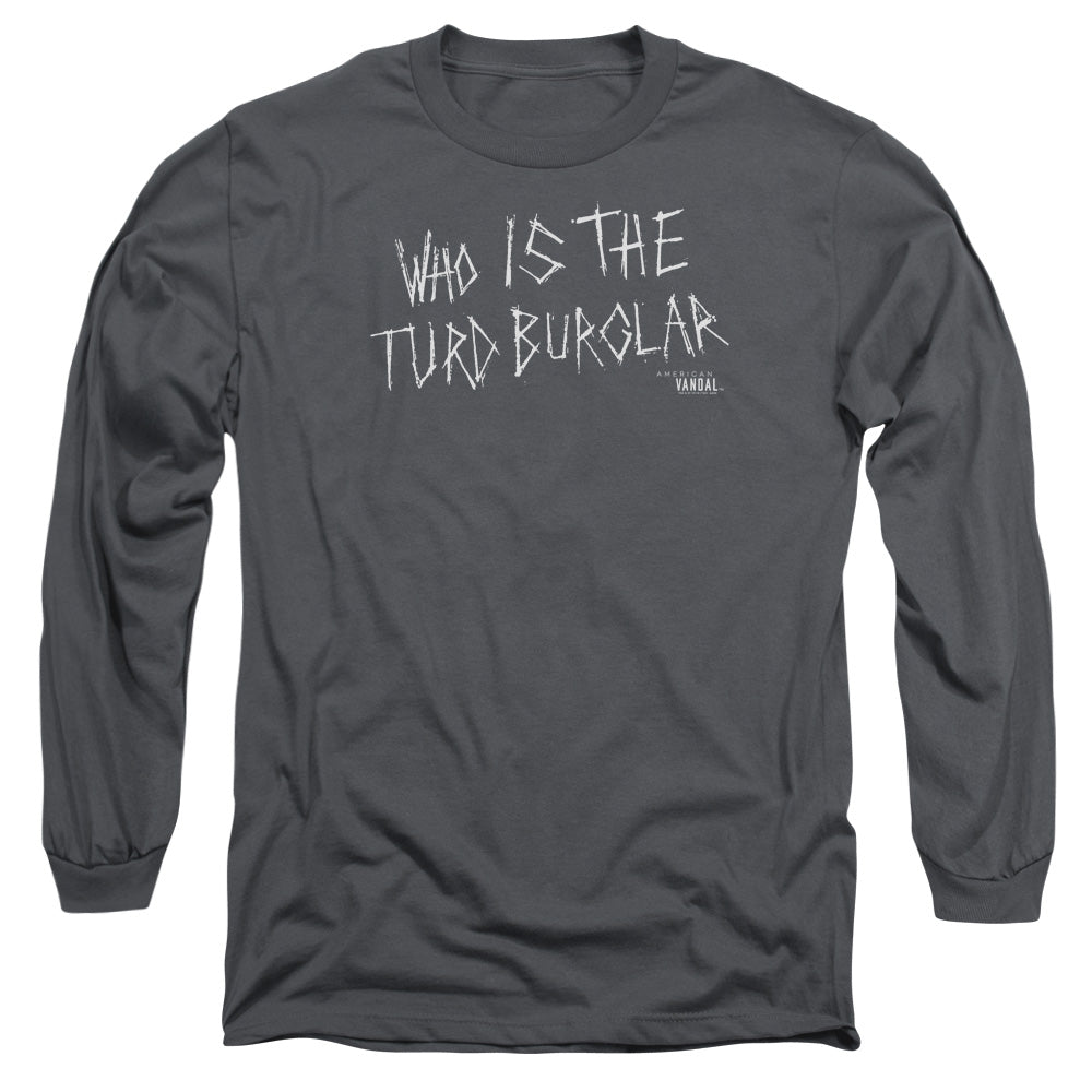 AMERICAN VANDAL/TURD BURGLAR - L/S ADULT 18/1 - CHARCOAL