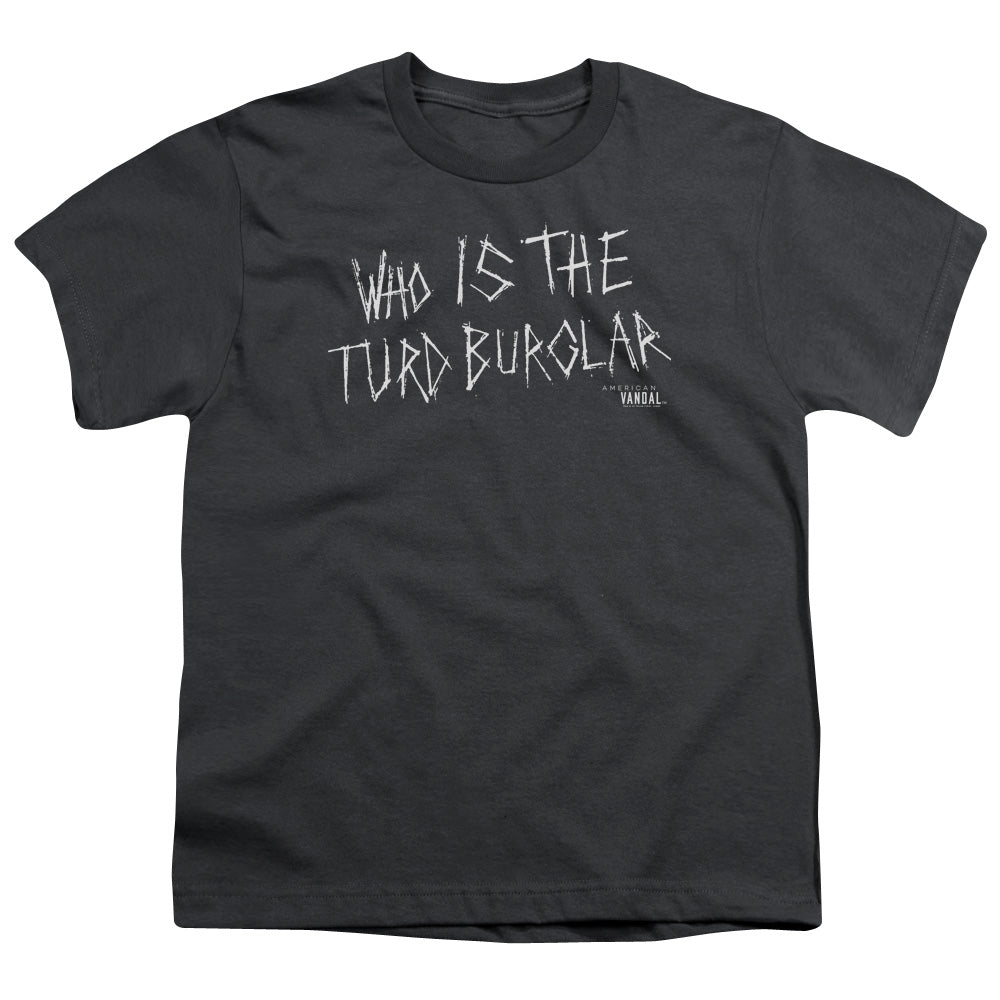 AMERICAN VANDAL/TURD BURGLAR - S/S YOUTH 18/1 - CHARCOAL