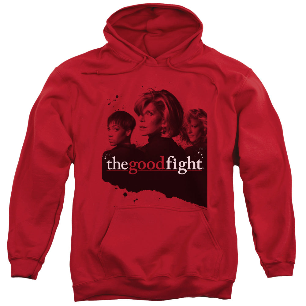 THE GOOD FIGHT/DIANE LUCCA MAIA - ADULT PULLOVER HOODIE - RED