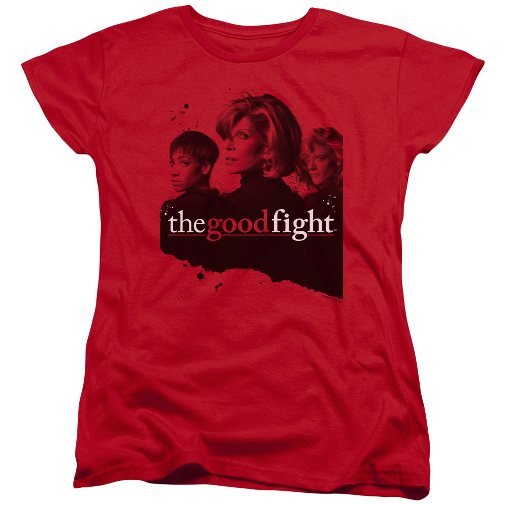 THE GOOD FIGHT/DIANE LUCCA MAIA - S/S WOMENS TEE - RED