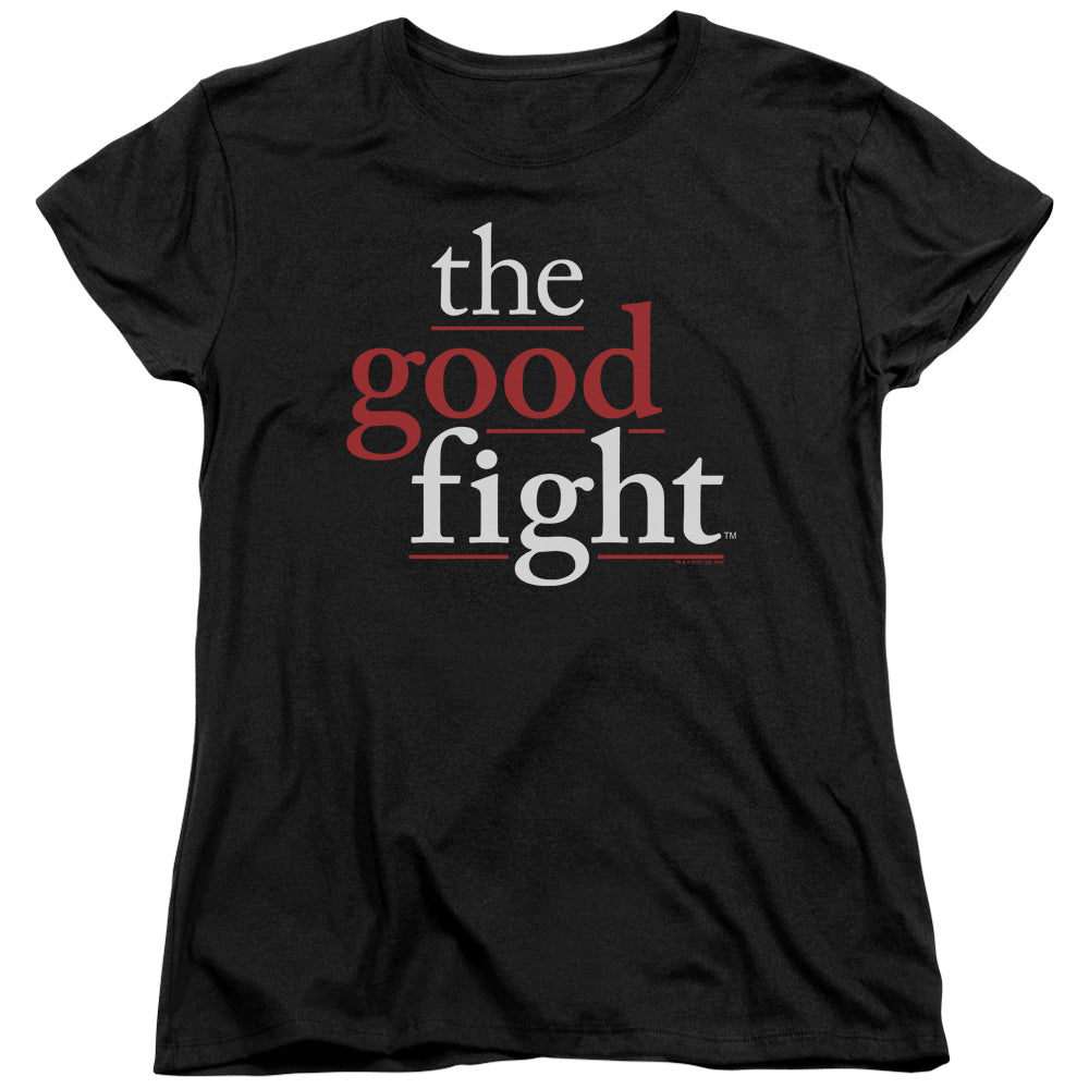 THE GOOD FIGHT/LOGO - S/S WOMENS TEE - BLACK