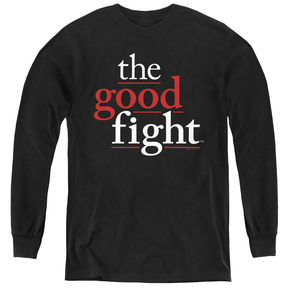 THE GOOD FIGHT/LOGO - YOUTH LONG SLEEVE TEE - BLACK