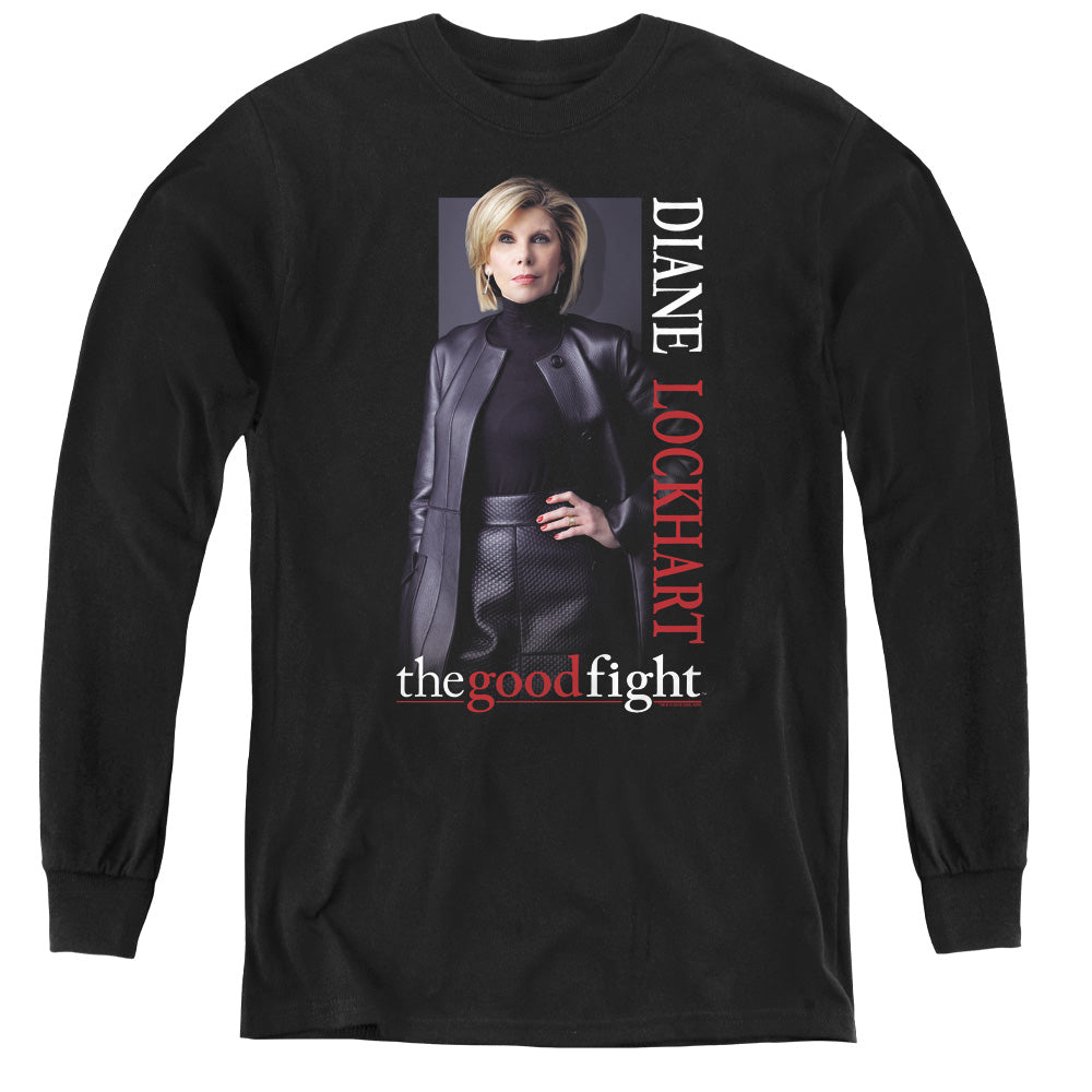 THE GOOD FIGHT/DIANE - YOUTH LONG SLEEVE TEE - BLACK