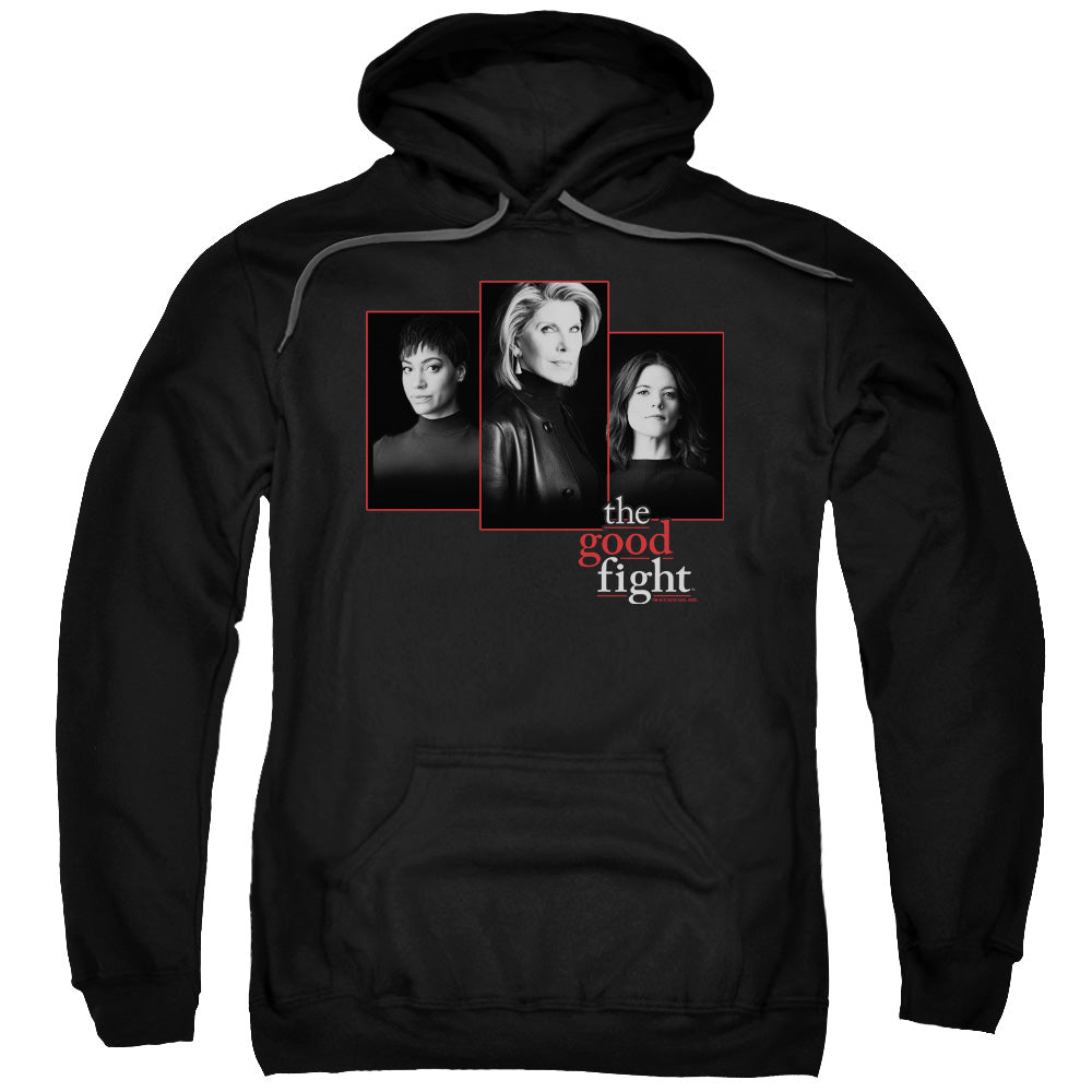 THE GOOD FIGHT/THE GOOD FIGHT CAST - ADULT PULLOVER HOODIE - BLACK