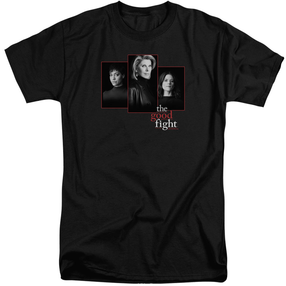 THE GOOD FIGHT/THE GOOD FIGHT CAST - S/S ADULT TALL 18/1 - BLACK
