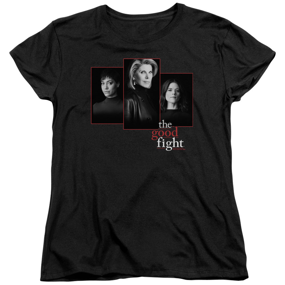 THE GOOD FIGHT/THE GOOD FIGHT CAST - S/S WOMENS TEE - BLACK