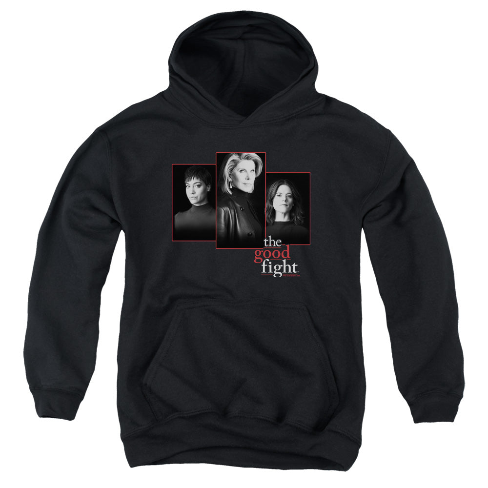 THE GOOD FIGHT/THE GOOD FIGHT CAST - YOUTH PULLOVER HOODIE - BLACK