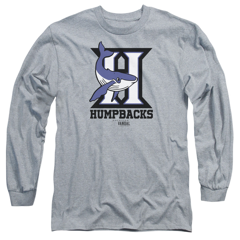 AMERICAN VANDAL/HUMPBACKS - L/S ADULT 18/1 - ATHLETIC HEATHER