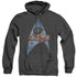 STAR TREK/FIVE YEAR NAP - ADULT HEATHER HOODIE - BLACK