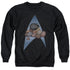 STAR TREK/FIVE YEAR NAP - ADULT CREWNECK SWEATSHIRT - BLACK