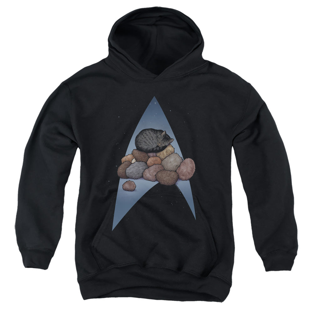 STAR TREK/FIVE YEAR NAP - YOUTH PULLOVER HOODIE - BLACK