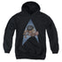 STAR TREK/FIVE YEAR NAP - YOUTH PULLOVER HOODIE - BLACK