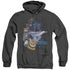 STAR TREK/FELINE GALAXY - ADULT HEATHER HOODIE - BLACK