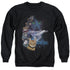 STAR TREK/FELINE GALAXY - ADULT CREWNECK SWEATSHIRT - BLACK