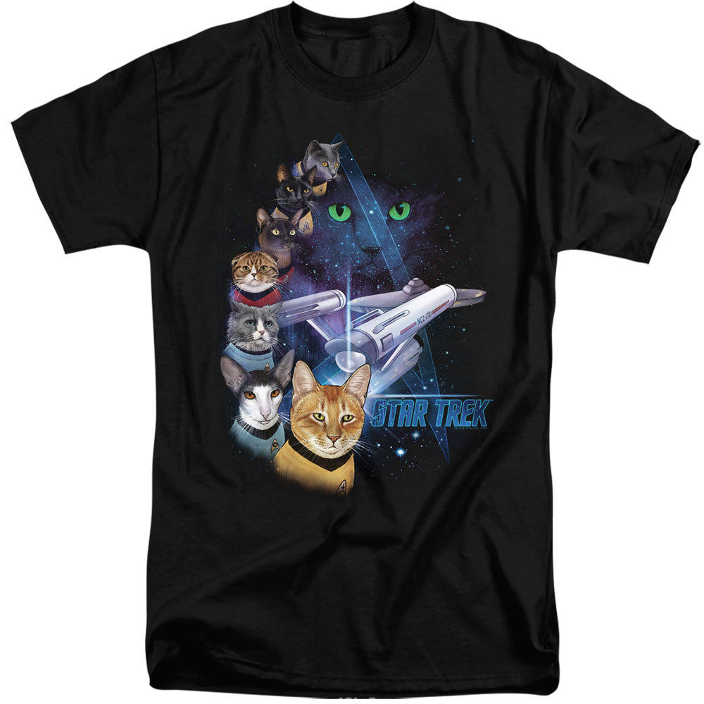 STAR TREK/FELINE GALAXY - S/S ADULT TALL 18/1 - BLACK