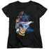 STAR TREK/FELINE GALAXY - S/S WOMENS TEE - BLACK