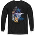 STAR TREK/FELINE GALAXY - YOUTH LONG SLEEVE TEE - BLACK