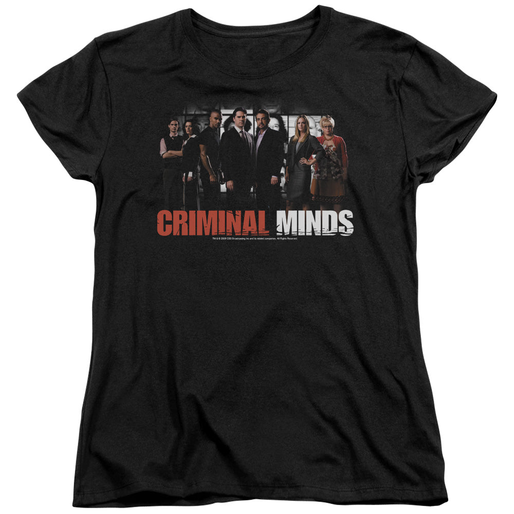 CRIMINAL MINDS/THE BRAIN TRUST - S/S WOMENS TEE - BLACK
