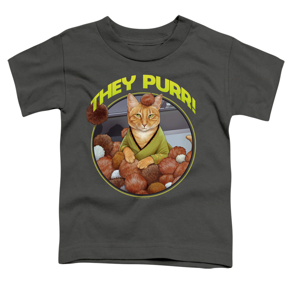 STAR TREK/THE PURR - S/S TODDLER TEE - CHARCOAL
