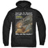 STAR TREK/CAT FIGHT - ADULT PULLOVER HOODIE - BLACK