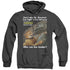 STAR TREK/CAT FIGHT - ADULT HEATHER HOODIE - BLACK