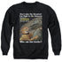 STAR TREK/CAT FIGHT - ADULT CREWNECK SWEATSHIRT - BLACK