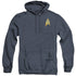 STAR TREK DISCOVERY/COMMAND BADGE - ADULT HEATHER HOODIE - NAVY