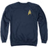STAR TREK DISCOVERY/COMMAND BADGE - ADULT CREWNECK SWEATSHIRT - NAVY