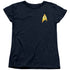 STAR TREK DISCOVERY/COMMAND BADGE - S/S WOMENS TEE - NAVY