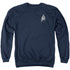 STAR TREK DISCOVERY/SCIENCES BADGE - ADULT CREWNECK SWEATSHIRT - NAVY