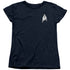 STAR TREK DISCOVERY/SCIENCES BADGE - S/S WOMENS TEE - NAVY