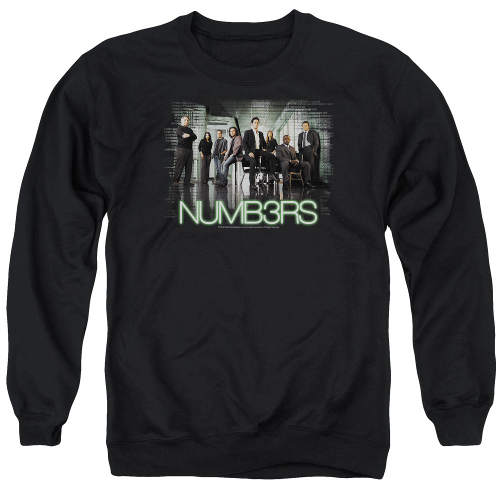 NUMB3RS/NUMBERS CAST - ADULT CREWNECK SWEATSHIRT - BLACK