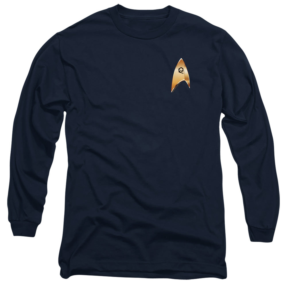 STAR TREK DISCOVERY/OPERATIONS BADGE - L/S ADULT 18/1 - NAVY