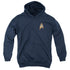 STAR TREK DISCOVERY/OPERATIONS BADGE - YOUTH PULLOVER HOODIE - NAVY