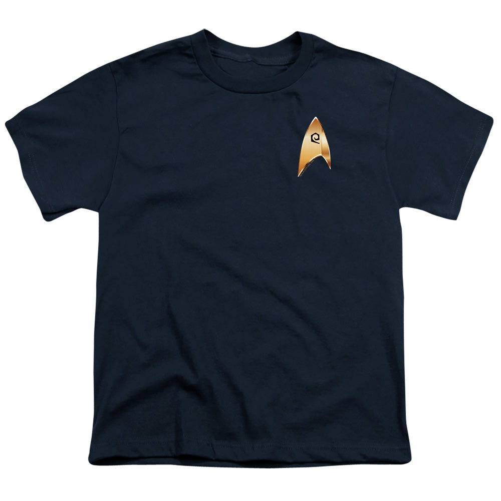 STAR TREK DISCOVERY/OPERATIONS BADGE - S/S YOUTH 18/1 - NAVY
