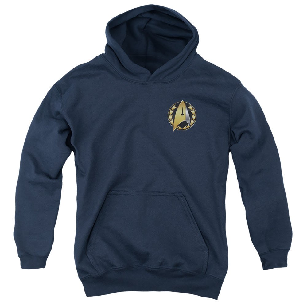 STAR TREK DISCOVERY/ADMIRAL BADGE - YOUTH PULLOVER HOODIE - NAVY