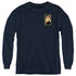 STAR TREK DISCOVERY/CADET BADGE - YOUTH LONG SLEEVE TEE - NAVY